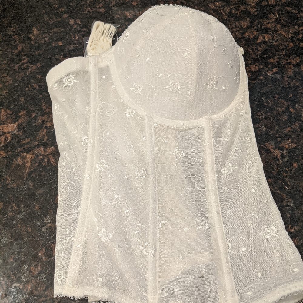 NWT 40F Bustier Corset Bridal White
